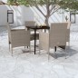 vidaXL Juego de comedor de jardín 5 piezas con cojines beige y negro vidaXL Juego de comedor de jardín 5 piezas con cojines beige y negro