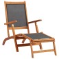 vidaXL Tumbona de exterior de mandera maciza acacia y textileno vidaXL Tumbona de exterior de mandera maciza acacia y textileno