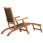 vidaXL Tumbona de exterior de mandera maciza acacia y textileno vidaXL Tumbona de exterior de mandera maciza acacia y textileno