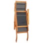 vidaXL Tumbona de exterior de mandera maciza acacia y textileno vidaXL Tumbona de exterior de mandera maciza acacia y textileno