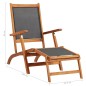 vidaXL Tumbona de exterior de mandera maciza acacia y textileno vidaXL Tumbona de exterior de mandera maciza acacia y textileno