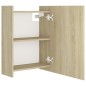 vidaXL Armario espejo baño contrachapada color roble 62,5x20,5x64 cm vidaXL Armario espejo baño contrachapada color roble 62,5x20,5x64 cm