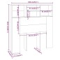 vidaXL Mueble cabecero blanco 100x19x103,5 cm vidaXL Mueble cabecero blanco 100x19x103,5 cm