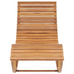 vidaXL Tumbona mecedora de madera maciza de teca
