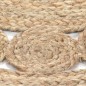 vidaXL Alfombra redonda yute trenzado con diseño 150 cm vidaXL Alfombra redonda yute trenzado con diseño 150 cm
