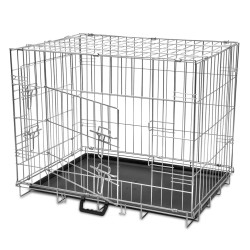 vidaXL Jaula para perros plegable de metal L  