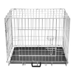 vidaXL Jaula para perros plegable de metal L  