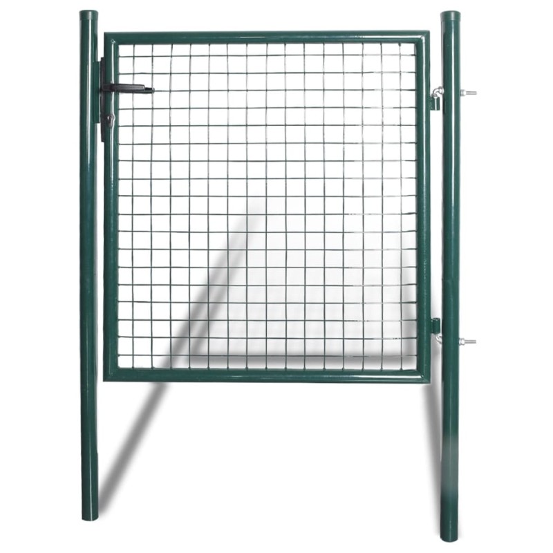 vidaXL Puerta de valla de acero con recubrimiento en polvo vidaXL Puerta de valla de acero con recubrimiento en polvo