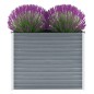 vidaXL Arriate de jardín de acero galvanizado gris 100x40x77 cm