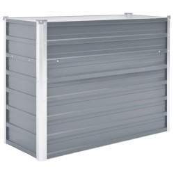 vidaXL Arriate de jardín de acero galvanizado gris 100x40x77 cm