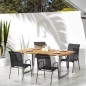 vidaXL Sillas de jardín 4 unidades acero y textilene negro vidaXL Sillas de jardín 4 unidades acero y textilene negro