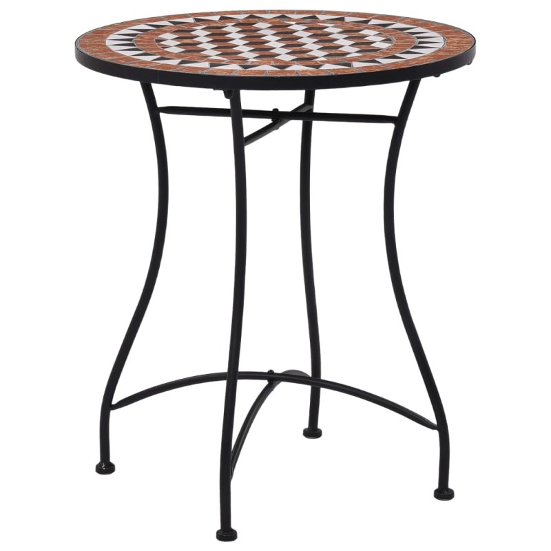 vidaXL Mesa bistró de mosaico cerámica marrón 60 cm vidaXL Mesa bistró de mosaico cerámica marrón 60 cm