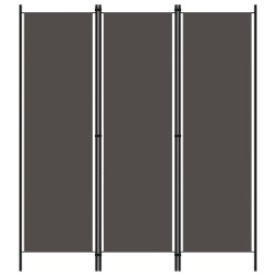 vidaXL Biombo divisor de 3 paneles gris antracita 150x180 cm