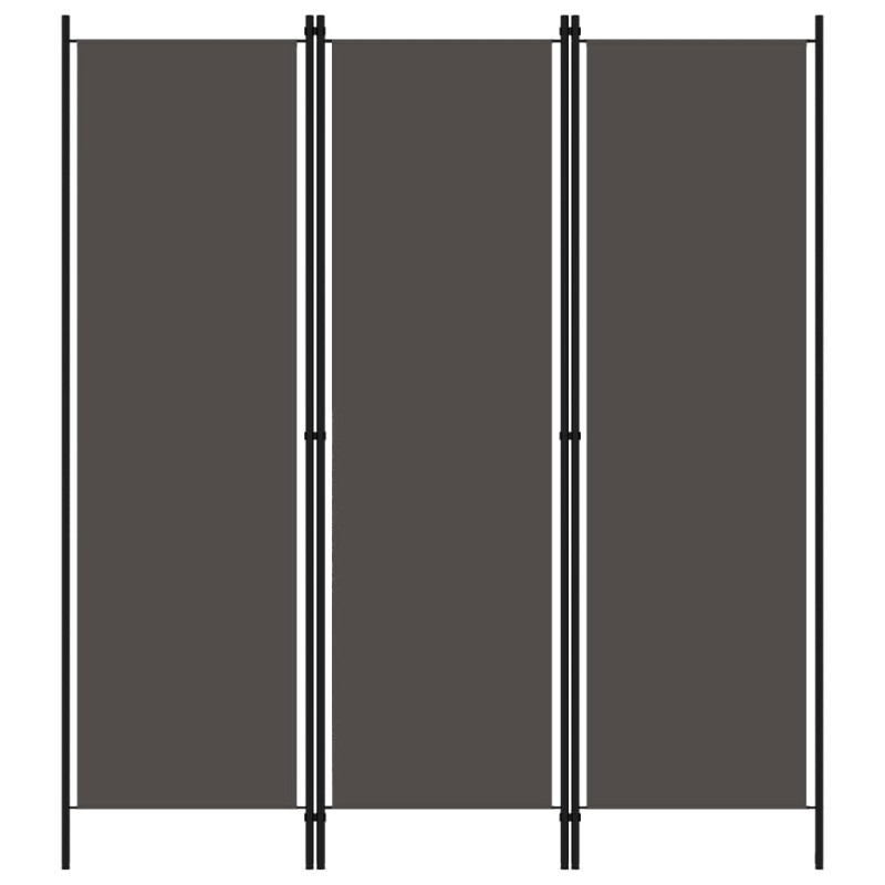 vidaXL Biombo divisor de 3 paneles gris antracita 150x180 cm vidaXL Biombo divisor de 3 paneles gris antracita 150x180 cm