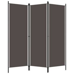 vidaXL Biombo divisor de 3 paneles gris antracita 150x180 cm