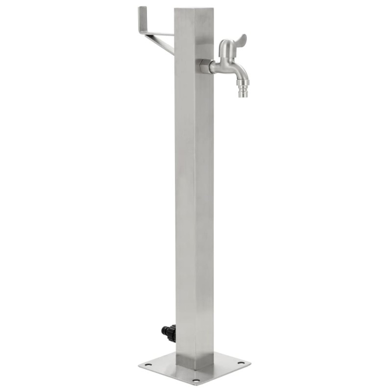 vidaXL Columna de agua de jardín acero inoxidable cuadrada 65 cm vidaXL Columna de agua de jardín acero inoxidable cuadrada 65 cm