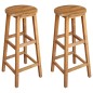 vidaXL Taburetes de cocina 2 unidades madera maciza de acacia vidaXL Taburetes de cocina 2 unidades madera maciza de acacia