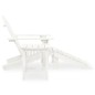 vidaXL Silla con otomana y mesa jardín Adirondack macizo abeto blanco vidaXL Silla con otomana y mesa jardín Adirondack macizo abeto blanco