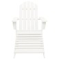 vidaXL Silla con otomana y mesa jardín Adirondack macizo abeto blanco vidaXL Silla con otomana y mesa jardín Adirondack macizo abeto blanco