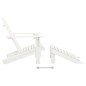 vidaXL Silla con otomana y mesa jardín Adirondack macizo abeto blanco vidaXL Silla con otomana y mesa jardín Adirondack macizo abeto blanco