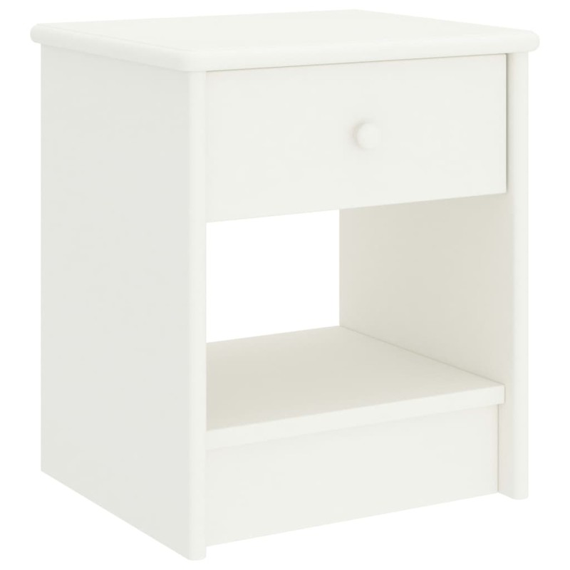 vidaXL Mesita de noche madera maciza de mango blanco 35x30x40 cm vidaXL Mesita de noche madera maciza de mango blanco 35x30x40 cm
