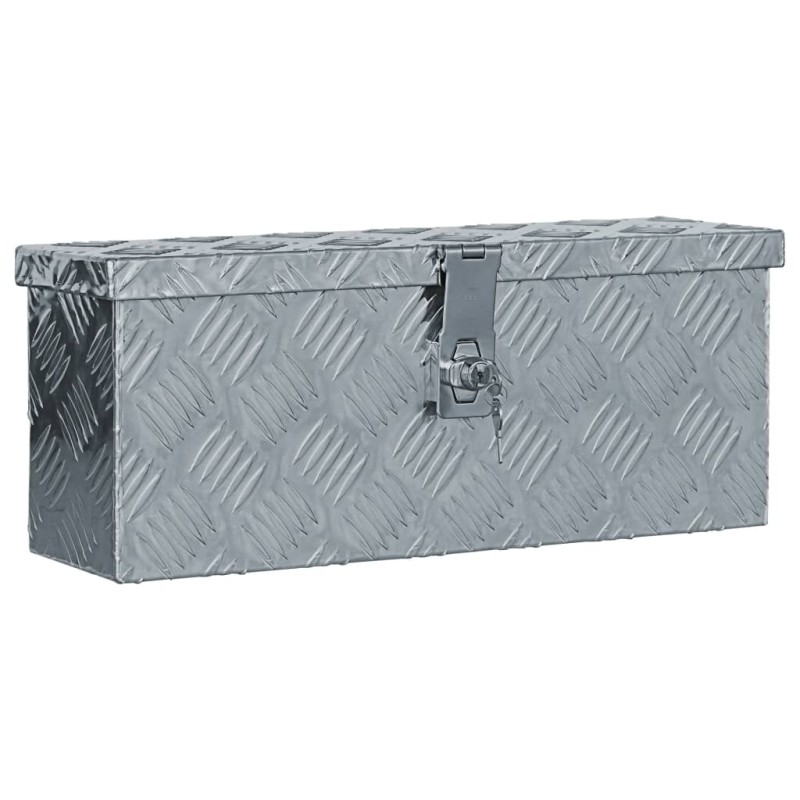 vidaXL Caja de aluminio 48,5x14x20 cm plateada vidaXL Caja de aluminio 48,5x14x20 cm plateada