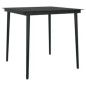 vidaXL Juego de comedor de jardín 3 piezas con cojines gris y negro vidaXL Juego de comedor de jardín 3 piezas con cojines gris y negro