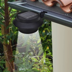 vidaXL Set de lámparas solares de exterior para valla 6 piezas negro 