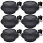 vidaXL Set de lámparas solares de exterior para valla 6 piezas negro vidaXL Set de lámparas solares de exterior para valla 6 piezas negro