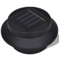 vidaXL Set de lámparas solares de exterior para valla 6 piezas negro vidaXL Set de lámparas solares de exterior para valla 6 piezas negro