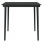 vidaXL Juego de comedor de jardín 3 piezas con cojines gris y negro vidaXL Juego de comedor de jardín 3 piezas con cojines gris y negro
