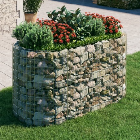 vidaXL Arriate de gaviones de hierro galvanizado 200x100x100 cm
