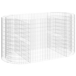 vidaXL Arriate de gaviones de hierro galvanizado 200x100x100 cm