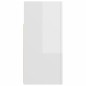 vidaXL Aparador con luces LED blanco brillante 80x35x75 cm