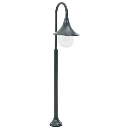 vidaXL Farola de jardín aluminio verde oscuro E27 120 cm 