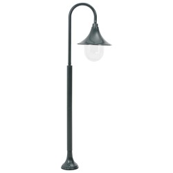 vidaXL Farola de jardín aluminio verde oscuro E27 120 cm 