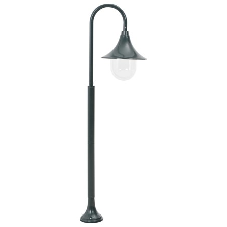 vidaXL Farola de jardín aluminio verde oscuro E27 120 cm 
