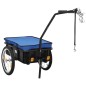vidaXL Remolque de bicicleta/carrito de mano acero azul 155x60x83 cm vidaXL Remolque de bicicleta/carrito de mano acero azul 155x60x83 cm