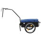 vidaXL Remolque de bicicleta/carrito de mano acero azul 155x60x83 cm vidaXL Remolque de bicicleta/carrito de mano acero azul 155x60x83 cm