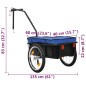 vidaXL Remolque de bicicleta/carrito de mano acero azul 155x60x83 cm vidaXL Remolque de bicicleta/carrito de mano acero azul 155x60x83 cm