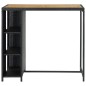 vidaXL Mesa bar estante almacenaje 120x60x110 cm ratán sintético negro vidaXL Mesa bar estante almacenaje 120x60x110 cm ratán sintético negro