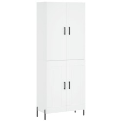 vidaXL Aparador alto madera contrachapada blanco 69,5x34x180 cm