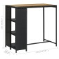 vidaXL Mesa bar estante almacenaje 120x60x110 cm ratán sintético negro vidaXL Mesa bar estante almacenaje 120x60x110 cm ratán sintético negro