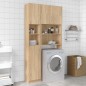 vidaXL Armario baño madera contrachapada color roble 32x25,5x190 cm vidaXL Armario baño madera contrachapada color roble 32x25,5x190 cm