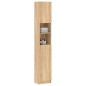 vidaXL Armario baño madera contrachapada color roble 32x25,5x190 cm vidaXL Armario baño madera contrachapada color roble 32x25,5x190 cm