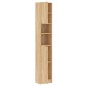 vidaXL Armario baño madera contrachapada color roble 32x25,5x190 cm vidaXL Armario baño madera contrachapada color roble 32x25,5x190 cm