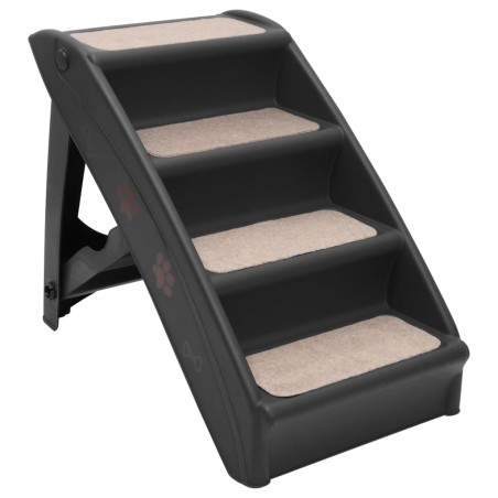 vidaXL Escalera plegable para perros negro 62x40x49,5 cm