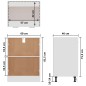 vidaXL Armario inferior de cocina madera de ingeniería 60x46x81,5 cm vidaXL Armario inferior de cocina madera de ingeniería 60x46x81,5 cm
