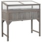 vidaXL Jardinera elevada con invernadero 110x54x120 cm abeto vidaXL Jardinera elevada con invernadero 110x54x120 cm abeto