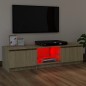 vidaXL Armario TV con luces LED roble Sonoma 120x30x35,5 cm